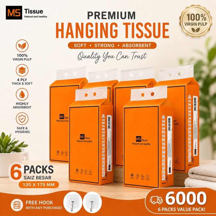 MS Premium Hanging Tissue 6 packs